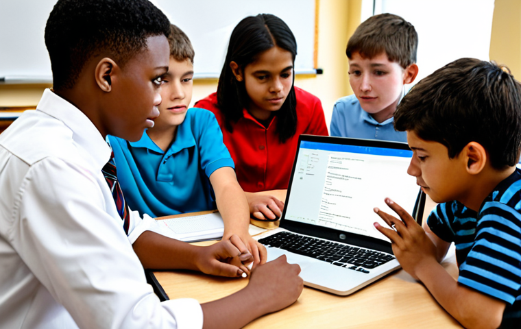 Coding in a Classroom**

"A diverse group of middle school students learning to code in a bright, modern classroom. The teacher, fully clothed in professional attire, is assisting a student with a coding problem on a laptop. The atmosphere is collaborative and encouraging. Safe for work, appropriate content, fully clothed, professional, modest, family-friendly, perfect anatomy, correct proportions, natural pose, well-formed hands, proper finger count, natural body proportions, high quality."

**